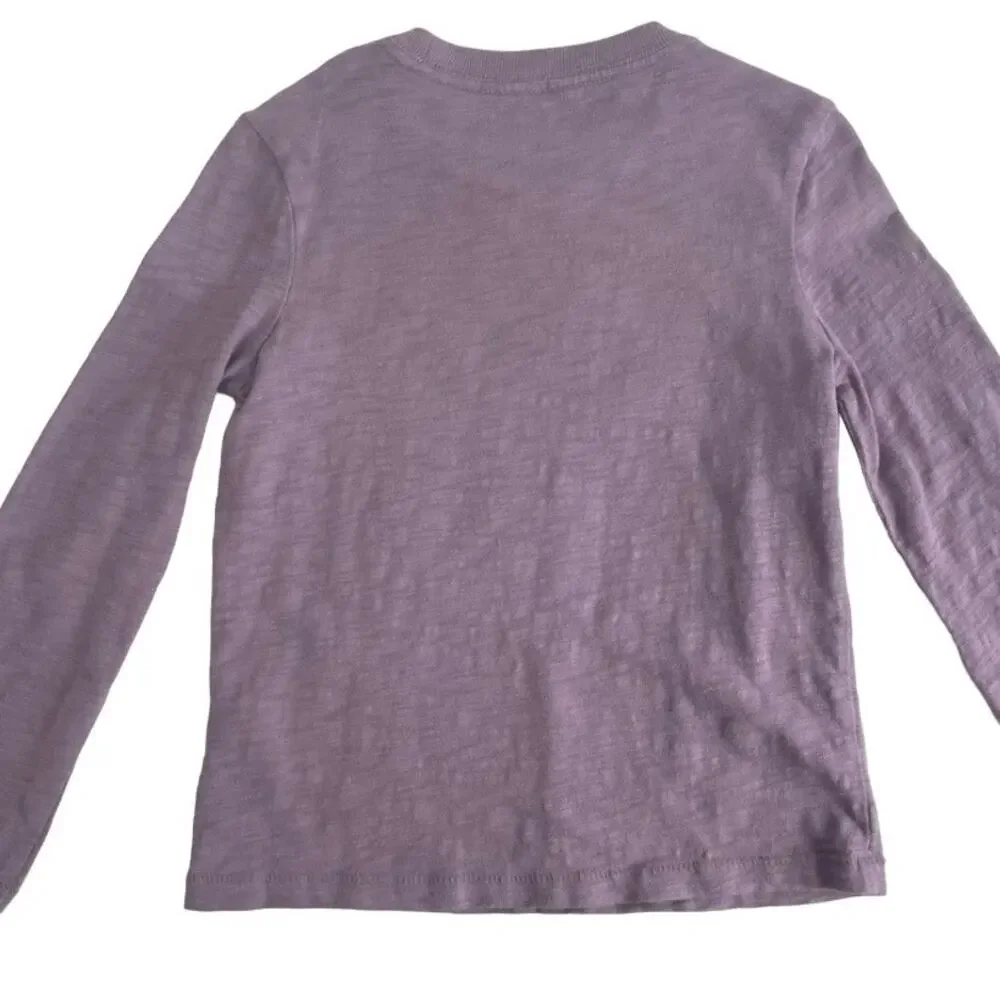 Gap Kids Long Sleeve Flash Skiing Graphic T Shirt Purple Size XS